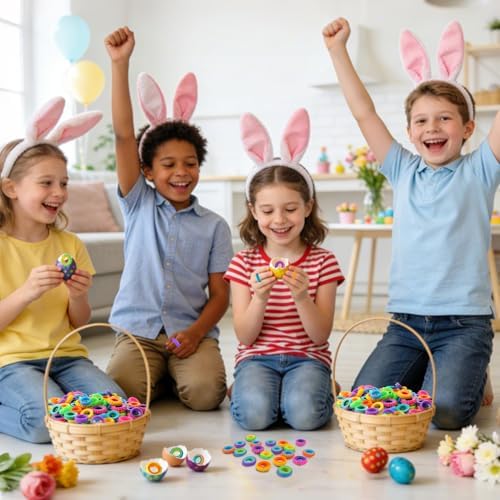 Assorted colorful textured sensory rings for kids