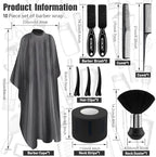 Nicemovic waterproof salon cape and adjustable snap closure
