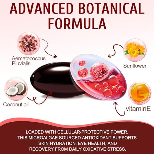 Vortexonix Astaxanthin triple strength supplement bottle showing 4 month supply details
