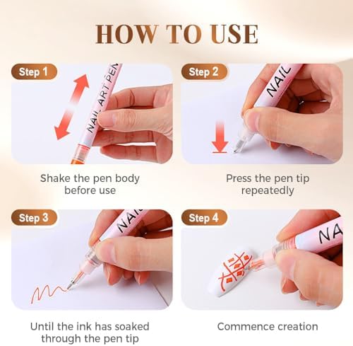 Kholad nail art pen set packaging for home salon use