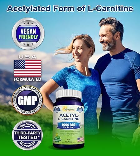 aSquared Nutrition Acetyl L-Carnitine 1000mg serving size information for energy boost