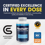 Macuhealth Plus 90 day supply bottle with cap removed