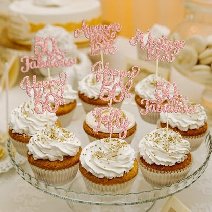 Detail of food grade bamboo stick on glitter cardstock topper