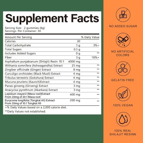 Authentic USA imported Root Labs 10-in-1 alpha shilajit gummies bottle detailing the 4000 milligram formula.