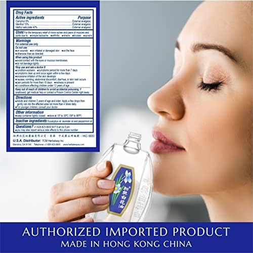White Flower medicated oil for headache and insect bite relief application