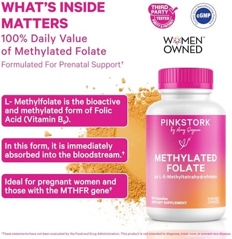 Pink Stork supplement label and nutritional facts
