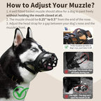 Mayerzon black pet mouth cover for dog grooming and vet visits