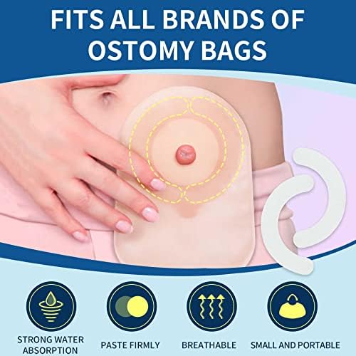Waterproof skin friendly colostomy bag border tape application layout overview