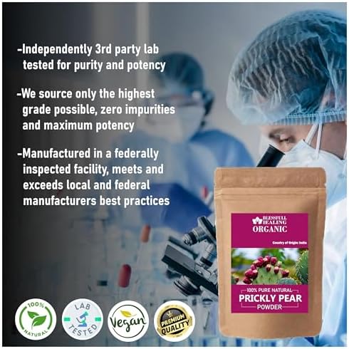 Natural prickly pear fruit powder for smoothies and dietary supplement use