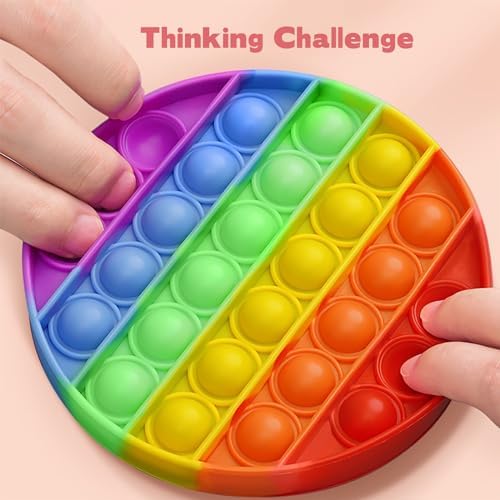 Vibrant multi-colored geometric shape popping toy ideal for children classroom prizes and party favors.