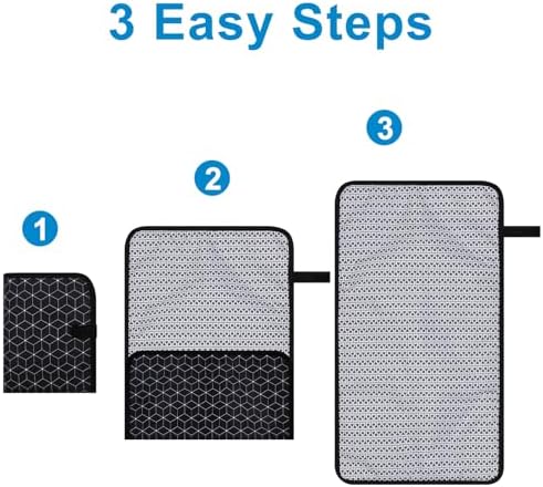 Accmor baby changing mat being placed in a diaper bag