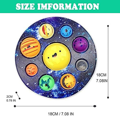 QETRABONE galaxy cave digits sensory board with pop bubbles detached to demonstrate fine motor skill puzzle function