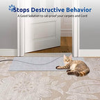 Oroonoko cat scratch mat showcasing the textured anti slip backing for stable carpet placement.