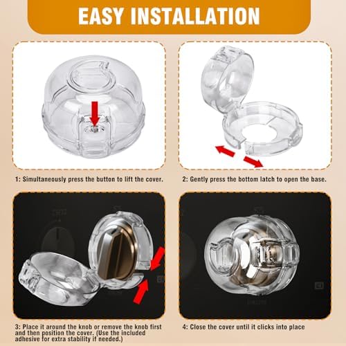 Instructions for installing Safety 1st knob locks