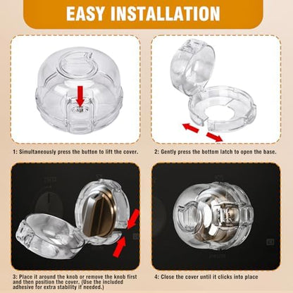 Instructions for installing Safety 1st knob locks