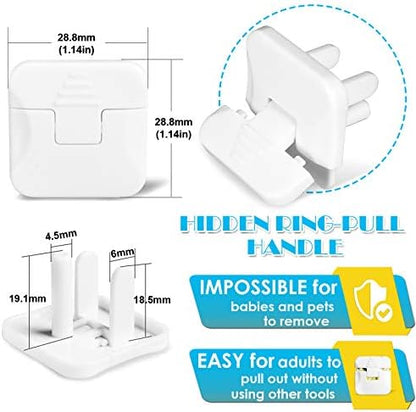 Adult hand removing Babepai outlet cover with handle