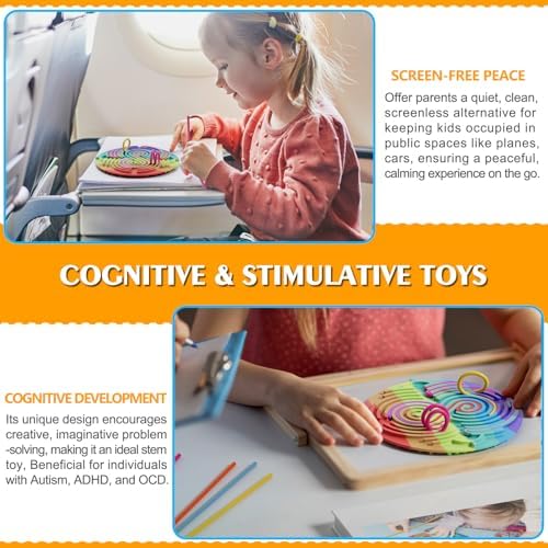 Spkwis airplane travel essentials toy showing the portable and lightweight dimensions of the product.