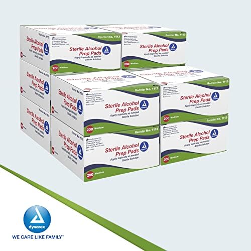 Dynarex 1113-CS pack of 2000 sterile wipes in original manufacturer packaging.