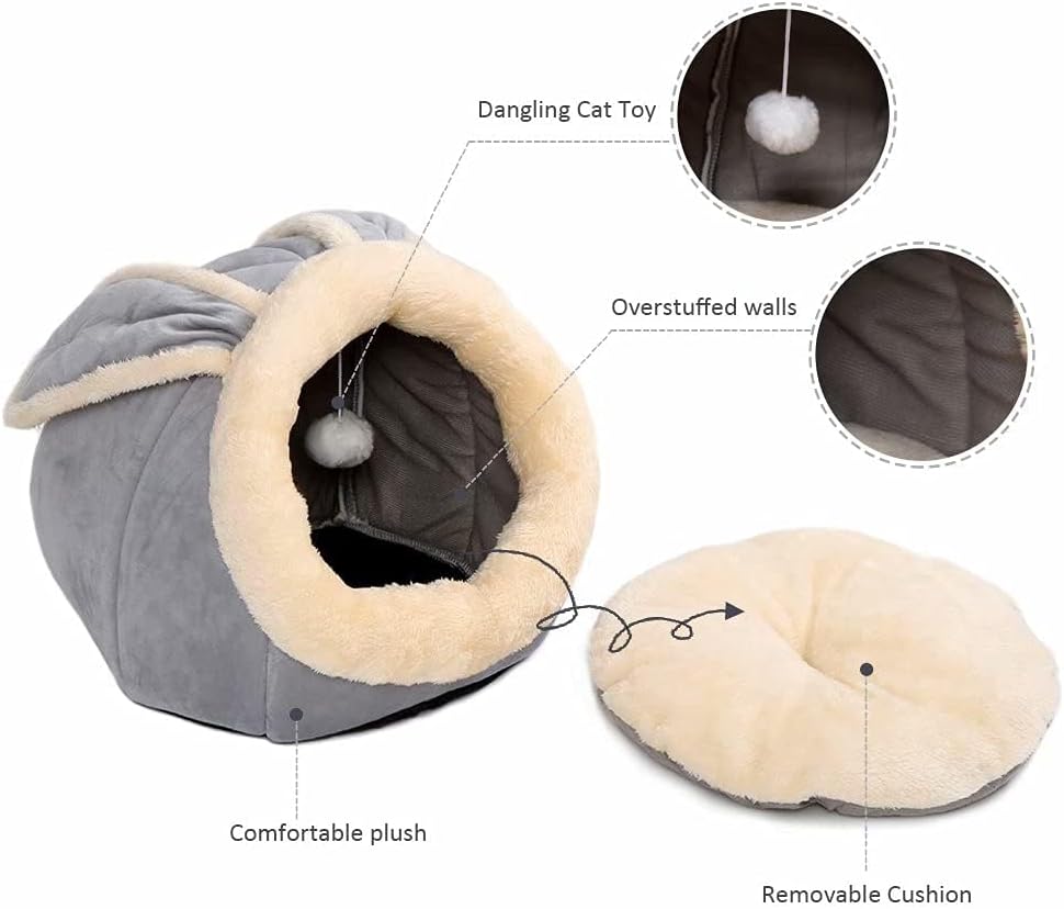 Detailed texture of the Lcybem rabbit ear cat bed