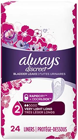 Always Discreet Very Light absorbency bladder leak protection liners