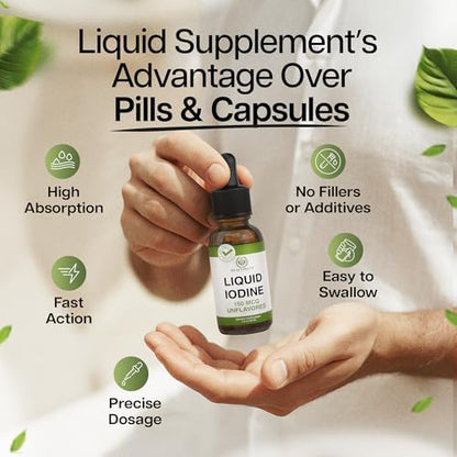 Authentic imported USA Benevolent Nourishment unflavored iodine liquid