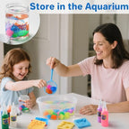 Completed 3D magic gel pets in the display aquarium bottle