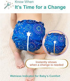 Fairywell pocket diaper showing interior and absorbent insert