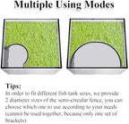 Flexible aquarium fence preventing filter clogs from surface plants