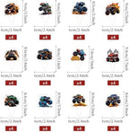 Checkered flag and truck design cupcake toppers for boys