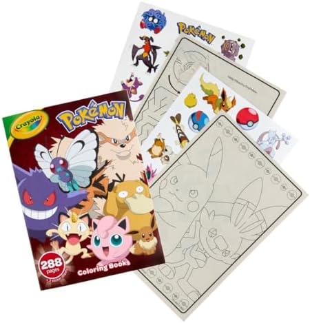 Crayola giant activity book opened to display detailed character illustrations