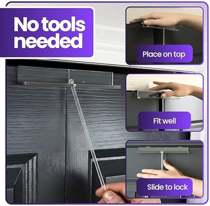 Mommy's Helper Slide-Lok applied to white closet door