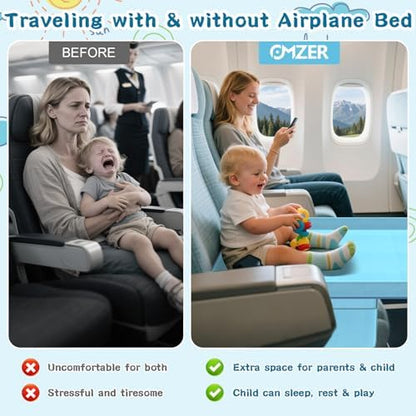 Omzer kids travel hammock bed folded compactly next to a standard travel backpack to demonstrate portability.