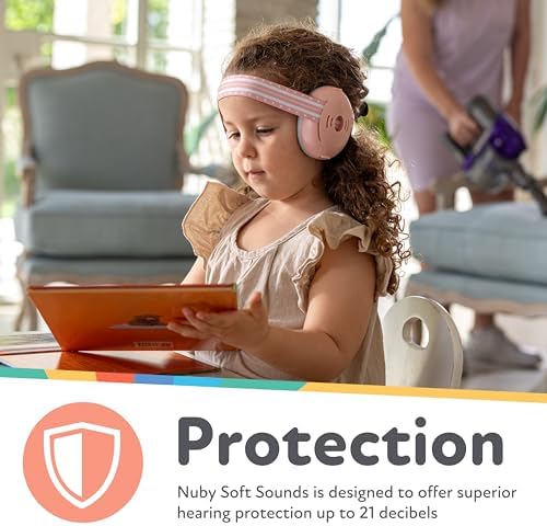 Side profile of Nuby adjustable hearing protection earmuffs