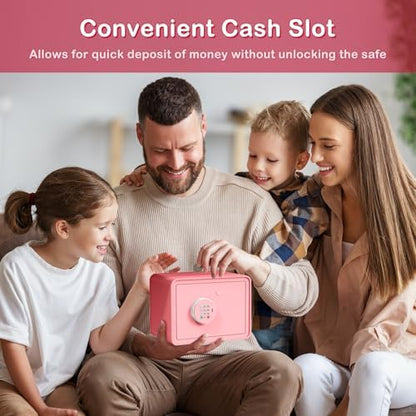 GoldenKey small cash box digital keypad and manual key lock close up