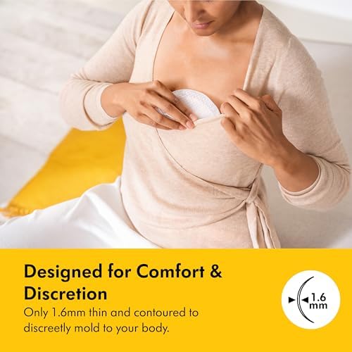Medela disposable nursing pads side view showing thin design