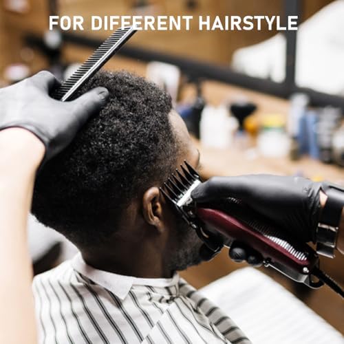 Universal professional clipper guards pack demonstrating compatibility with full size premium hair clippers