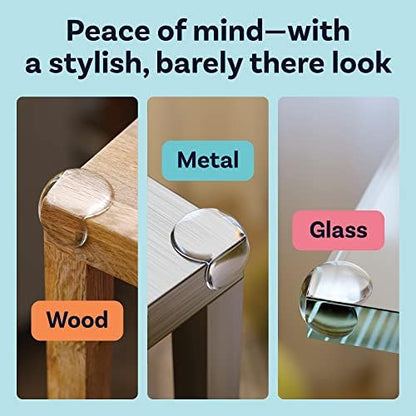 Close up of CalMyotis furniture edge safety bumper