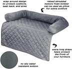Underneath view showing the water resistant base layer of the Petmaker couch cover for pets.