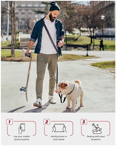 Durable polyester fabric detail of Heelay pet leash