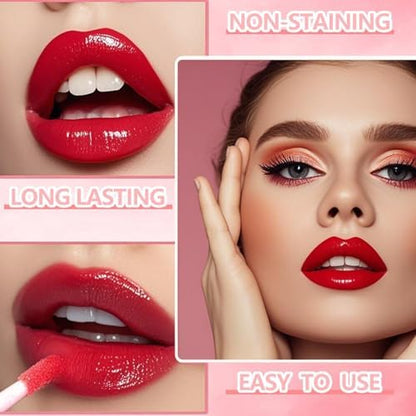 Eakroo 6 Colors Lip Tint Stain Mini Liquid Lipstick, Lip Gloss for Women, Lip Oil Stain, Lip Stain Long Lasting Waterproof, Lip Makeup, Korean Makeup, Cute Stuff, Non-Stick Cup, High Pigment - Image 4