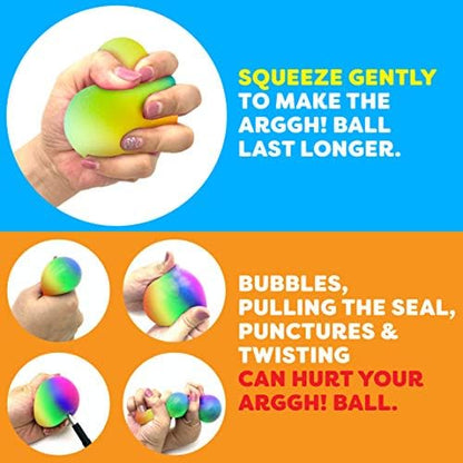 Authentic USA imported premium packaging of the giant rainbow stress ball for Indian buyers.