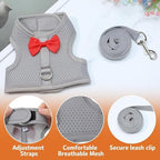 Close-up of the adjustable elastic stickers and safety buckle on the PSPORT small pet harness
