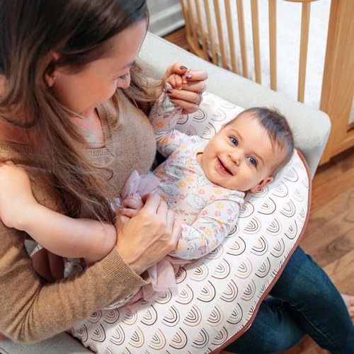 Boppy organic cotton slipcover fabric texture closeup