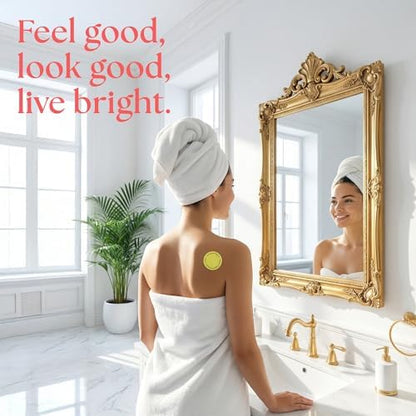 Premium focus and clarity skin patches arrayed on a neutral background illustrating the complete wellness kit.