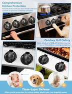Durable heat resistant stove guards set of 6