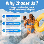 Authentic Lilicare omega 3 dietary supplement bottle showing daily dosage instructions for family health