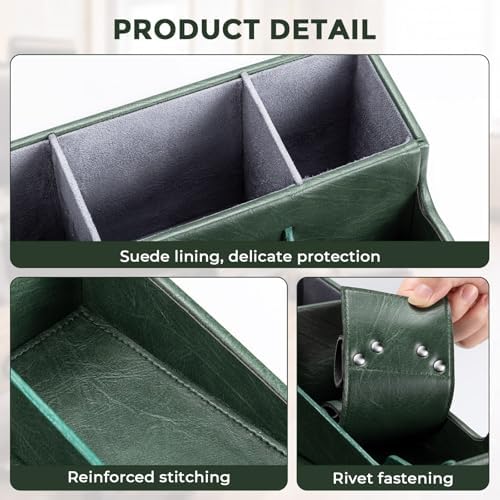 Noverlife multifunctional hairdressing tool holder organized with multiple clipper guard sizes on a barber desk.