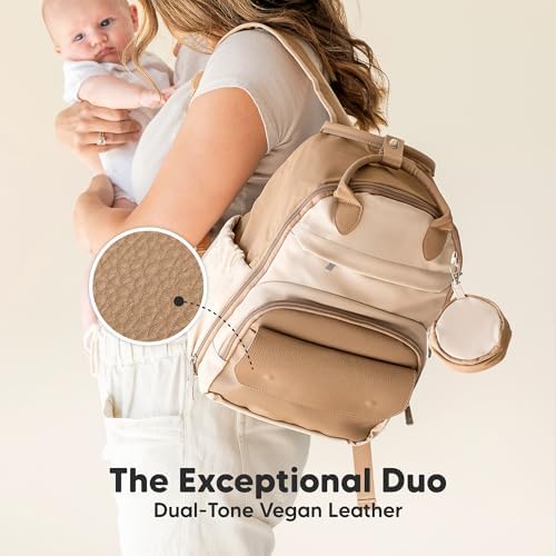 KeaBabies Play Diaper Bag Backpack ergonomic padded shoulder straps