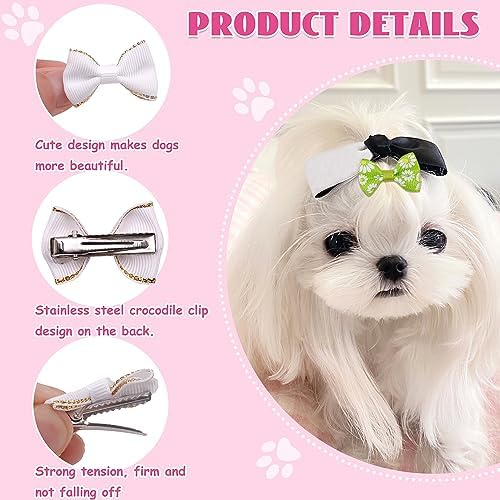 Wide variety of Yaka pet hair bows arranged for display