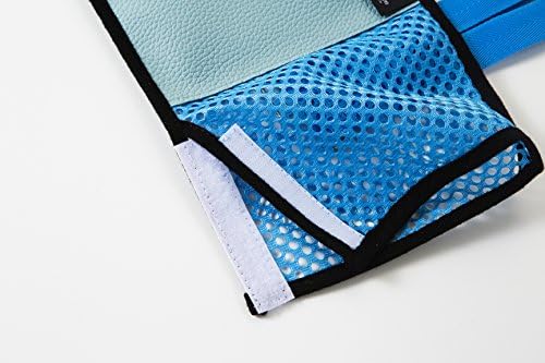 Side view of padded medical mittens showing the soft cushioning for hand comfort.